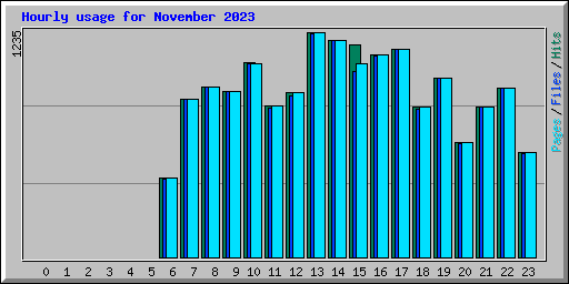 Hourly usage for November 2023