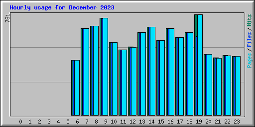 Hourly usage for December 2023