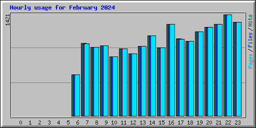 Hourly usage for February 2024