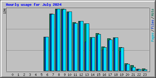 Hourly usage for July 2024