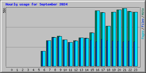 Hourly usage for September 2024