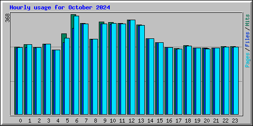 Hourly usage for October 2024